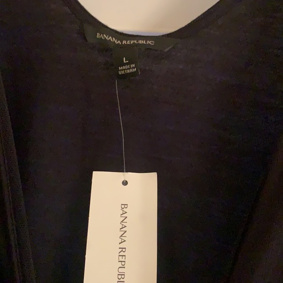 Banana republic black mini dress tunic with fringe! - Picture 3 of 4